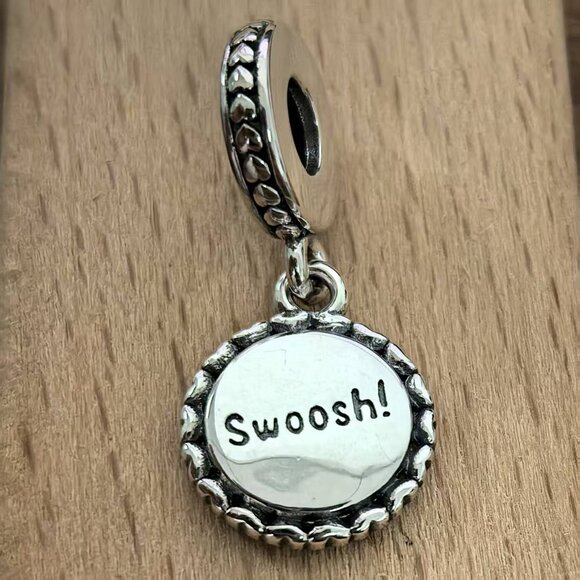 Pandora Basketball Swoosh! Charm Pendant, S925 Silver Bracelets - Picture 2 of 4